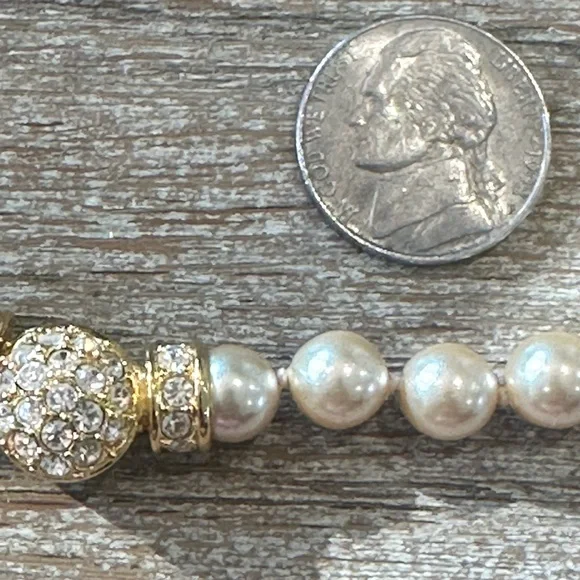 Nolan Miller Gold and Faux Pearl 18” Necklace - Picture 3 of 6